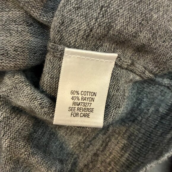 Croft & Barrow Women's Grey PM Cardigan Cotton Rayon Sweater - Picture 1 of 1